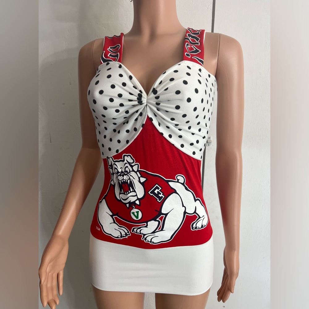 Fresno State Bulldogs Football Reconstructed Game Shirt Handmade in USA